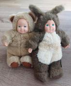 Set van 2 Anne Geddes poppen ca 24cm eekhoorn en beer, Ophalen of Verzenden, Zo goed als nieuw, Pop