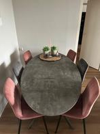 Ovale eettafel | Industrieel design | 200x100 cm, Ophalen, Zo goed als nieuw, Industrieel, 6 tot 8 stoelen