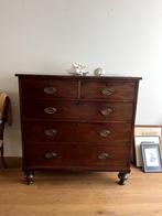 Antieke ladekast mahoniehout uit Engeland 1860, Ophalen