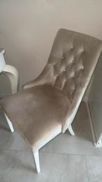 Velvet beige stoelen, Ophalen, Gebruikt, Overige kleuren, Vijf, Zes of meer stoelen