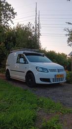 Zeer nette witte volkswagen Caddy BENZINE!, Auto's, Volkswagen, Voorwielaandrijving, Stof, Stoelverwarming, Zwart