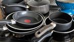 Gratis af te halen pannen, Huis en Inrichting, Keuken | Potten en Pannen, Ophalen, Zo goed als nieuw, Rvs, Pannenset