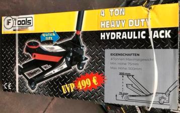 Garagekrik F-tools 4 ton extra laag.  NIEUW beschikbaar voor biedingen