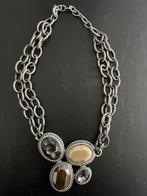 Dyrberg/Kern ketting met ornament van groen grijze stenen, Sieraden, Tassen en Uiterlijk, Kettingen, Overige materialen, Verstelbaar