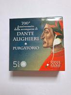 Italië 5 Euro 2022 'Dante' Zilver Proof, Zilver, Ophalen of Verzenden, 5 euro, Italië