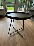 Bijzettafel, Huis en Inrichting, Tafels | Bijzettafels, Ophalen, Gebruikt, Metaal of Aluminium, Rond