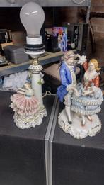 Porcelain Lamp Porceleine Dresden vintage beeld, Antiek en Kunst, Antiek | Porselein, Ophalen of Verzenden