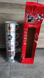 Nieuw! 4 stenen bekers in doos. In een houder, Huis en Inrichting, Keuken | Servies, Overige materialen, Nieuw, Ophalen of Verzenden