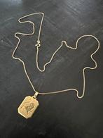 14k gouden Venetiaanse ketting met leeuw hanger, Ophalen of Verzenden, Zo goed als nieuw, Goud