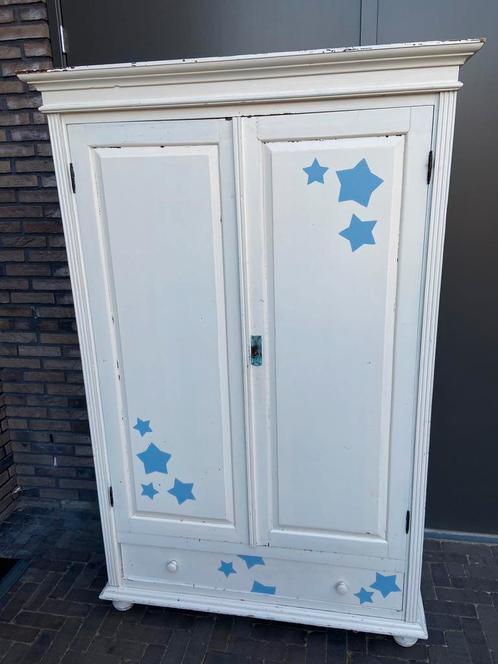 Houten kast met inlegplanken en lade, Huis en Inrichting, Kasten | Ladekasten, Gebruikt, 150 tot 200 cm, 100 tot 150 cm, 25 tot 50 cm