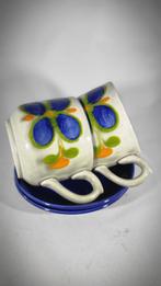 Set van 2 vintage soepkommen met schotels – P. Ponto Portuga, Ophalen of Verzenden