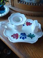 Blaker kandelaar boerenbont, Huis en Inrichting, Woonaccessoires | Kandelaars en Kaarsen, Overige materialen, Wit, Ophalen of Verzenden