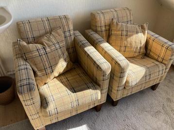 clubfauteuils Burberry look 2 stuks beschikbaar voor biedingen