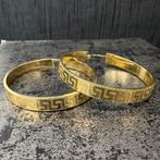 14k gouden oorbellen versace model, Ophalen of Verzenden, Nieuw, Goud