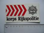 sticker oud Korps RIJKSPOLITIE logo politie rijks vintage --, Verzenden, Zo goed als nieuw, Bedrijf of Vereniging