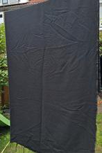 Lap stof - 150x180 cm - diepzwart met motief, wol of wolmix, Wol, 120 cm of meer, Nieuw, Ophalen of Verzenden