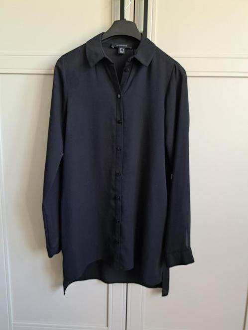 Effen zwart longblouse van Atmosphere, maat 32/34. (XS), Kleding | Dames, Blouses en Tunieken, Zo goed als nieuw, Maat 34 (XS) of kleiner