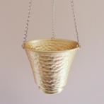 vintage HANGPOT hanger aluminium roze planten urban jungle, Gebruikt, Rond, Binnen, Ophalen of Verzenden