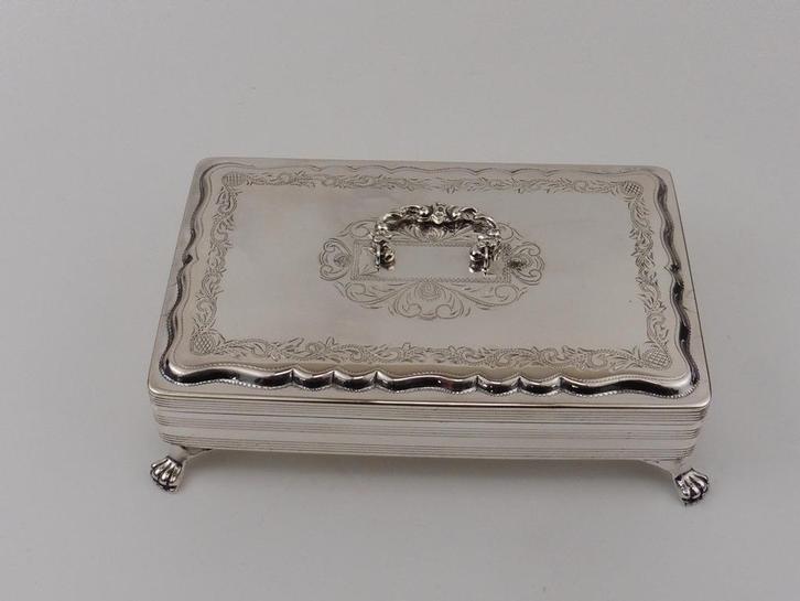 Zilveren lepeldoosje                                    Z103, Antiek en Kunst, Antiek | Goud en Zilver, Zilver, Ophalen of Verzenden