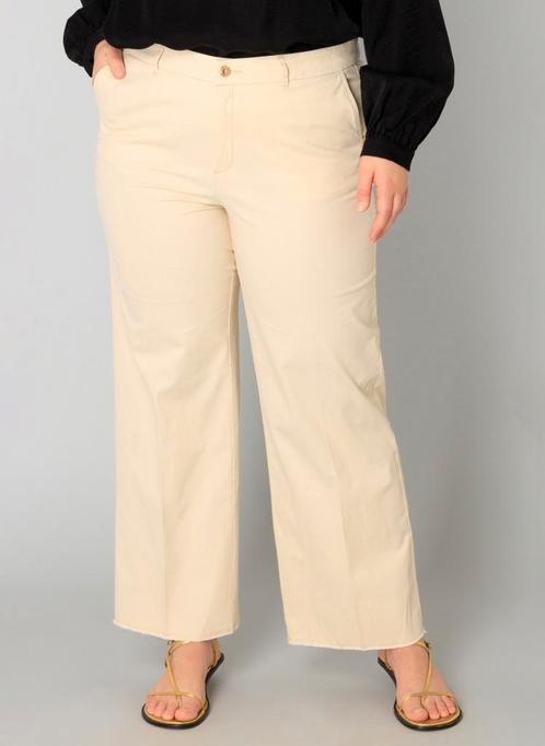 Sand broek Warda van Yesta Maat 48 nu €37,50, Kleding | Dames, Broeken en Pantalons, Nieuw, Maat 46/48 (XL) of groter, Beige, Lang