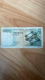 Belgisch 20 frank biljet, Ophalen of Verzenden, Overige landen