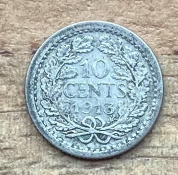10 cent 1913 Wilhelmina beschikbaar voor biedingen
