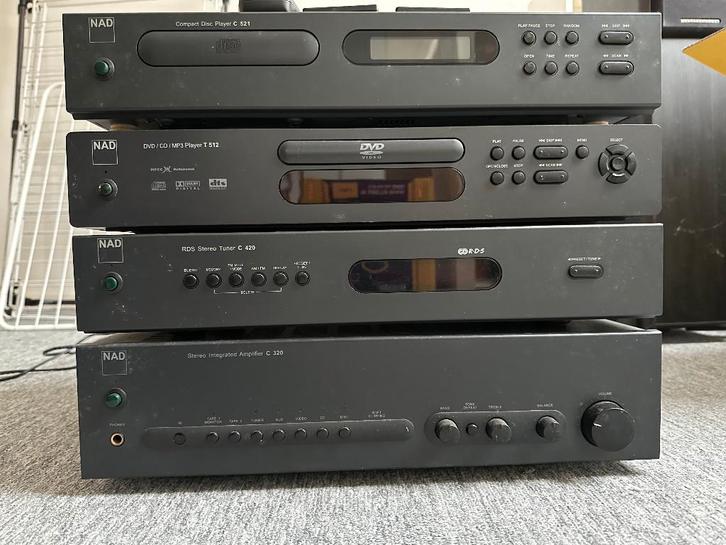 NAD stereo set met mordaunt short speakers, Audio, Tv en Foto, Stereo-sets, Gebruikt, Cd-speler, Dvd-speler, Tuner of Radio, Speakers