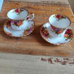2 Royal Albert country roses kop en schotels, Antiek en Kunst, Verzenden