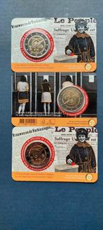 België 2023 - Vrouwenkiesrecht verkeerd verpakte coincard!, Ophalen of Verzenden, België, 2 euro, Setje