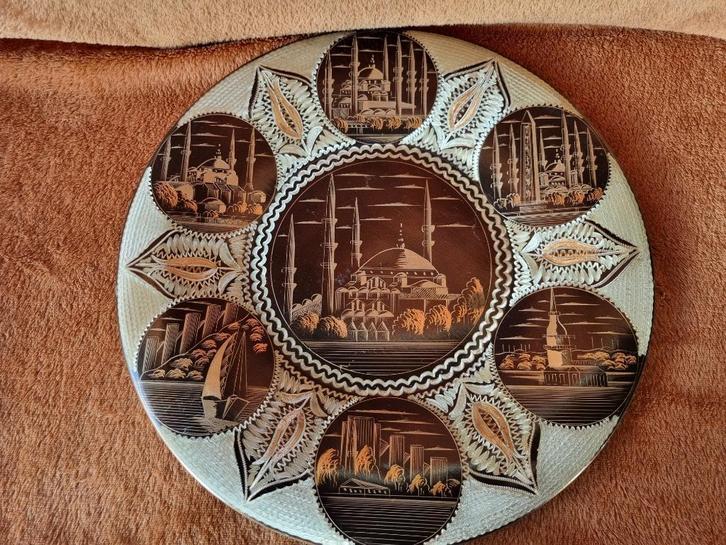 Decoratieve koperen wandplaat, Antiek en Kunst, Antiek | Koper en Brons, Koper, Ophalen of Verzenden