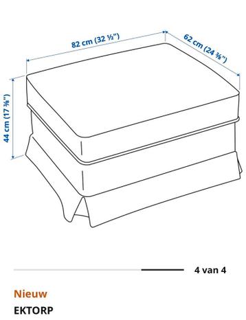 Ikea ektorp  poef met opbergruimte beige - afbeelding 4
