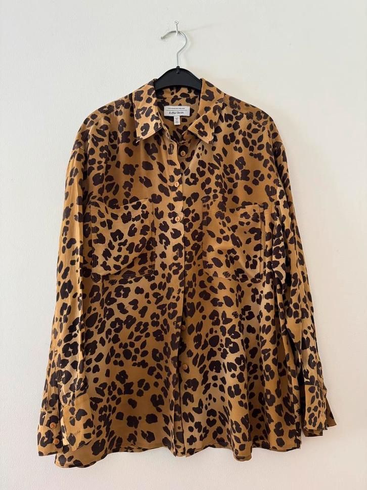 & Other Stories panterprint bruintinten blouse 38 CHCS, Kleding | Dames, Blouses en Tunieken, Zo goed als nieuw, Maat 38/40 (M)