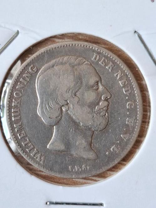 1/2 Gulden 1860 in een wat mindere kwaliteit., Postzegels en Munten, Munten | Nederland, Losse munt, ½ gulden, Koning Willem III