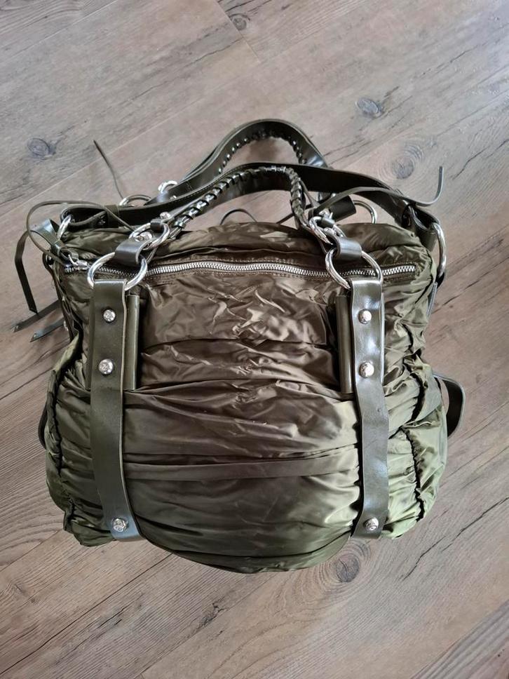 NIEUW!!!  army groene handtas van FRANCESCO BIASIA, Sieraden, Tassen en Uiterlijk, Tassen | Damestassen, Nieuw, Handtas, Groen