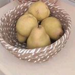 Rieten fruitmand mand naturel - wit 28 x 10 cm, Ophalen of Verzenden, Zo goed als nieuw, Rond, Riet