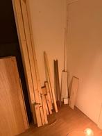 Second life: Houten planken en panelen, €10 per m2, Doe-het-zelf en Verbouw, Hout en Planken, Ophalen, Gebruikt, 25 tot 50 mm