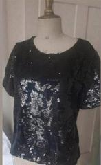 Gevoerd shirt met pailetten, Kleding | Dames, T-shirts, Maat 38/40 (M), Jessica, Zwart, Ophalen of Verzenden