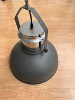 Industriële hanglamp (grijs & chroom kleurig)., Ophalen, Zo goed als nieuw, Metaal, Minder dan 50 cm