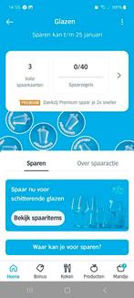 3 kaarten AH Glazenzegels, Ophalen, Winkel, Super of Benzinepomp, Zegels, Bonnen of Punten