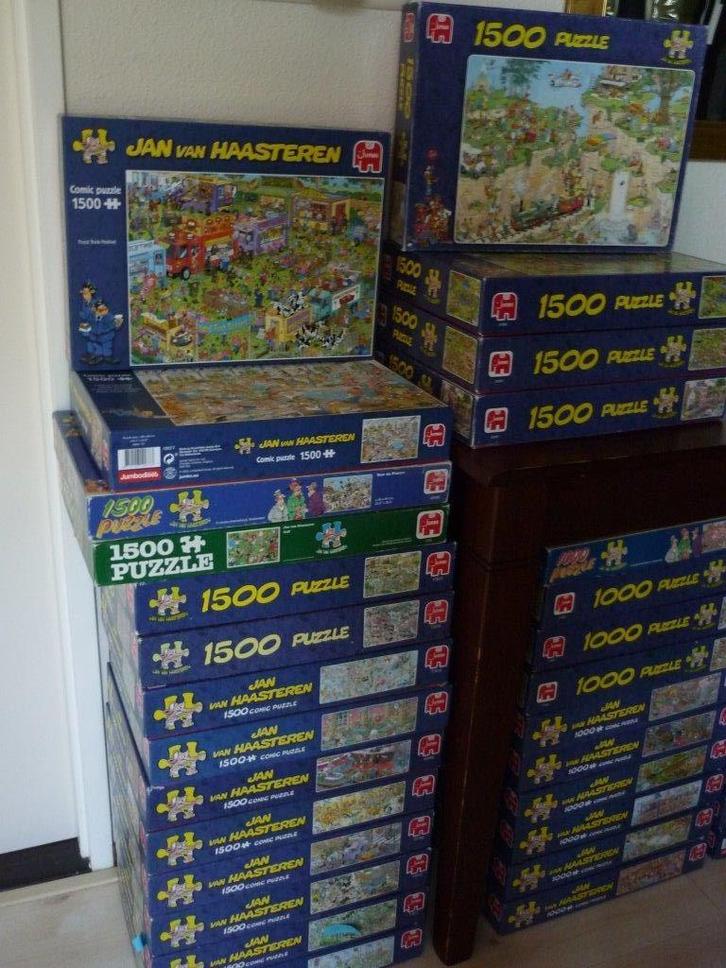 Jan van Haasteren puzzels van 1500 stukjes COMPLEET!, Hobby en Vrije tijd, Denksport en Puzzels, Zo goed als nieuw, Legpuzzel