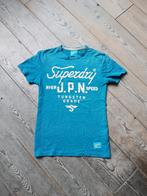 Superdry T-shirt, maat S met opdruk, weinig gedragen, Kleding | Heren, T-shirts, Maat 46 (S) of kleiner, Blauw, Ophalen of Verzenden