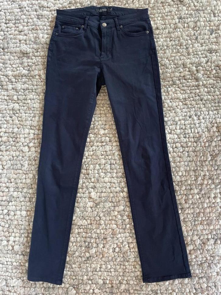 Lauren van Ralph Lauren zeer nette donkerblauwe broek 4 / 34, Kleding | Dames, Broeken en Pantalons, Zo goed als nieuw, Maat 34 (XS) of kleiner