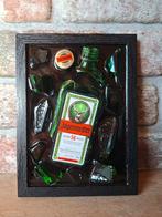 Jägermeister flesje verwerkt in een lijst met Epoxy, Antiek en Kunst, Ophalen of Verzenden