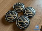 ORIGINELE VW Volkswagen naafkap naafdop set zwart chroom