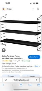 String wandkast zwart, Ophalen, Gebruikt, Minder dan 150 cm, Minder dan 100 cm