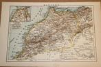 Antieke kaart - Marokko - Circa 1900, Boeken, Gelezen, Ophalen of Verzenden, Landkaart, 1800 tot 2000