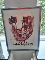 Schilderij Anton Heyboer kleurrijke kip, Antiek en Kunst, Ophalen