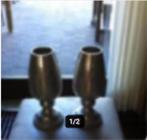 2 vazen RVS H 38 cm Br 16 cm, Huis en Inrichting, Woonaccessoires | Vazen, Overige materialen, Overige kleuren, Ophalen of Verzenden