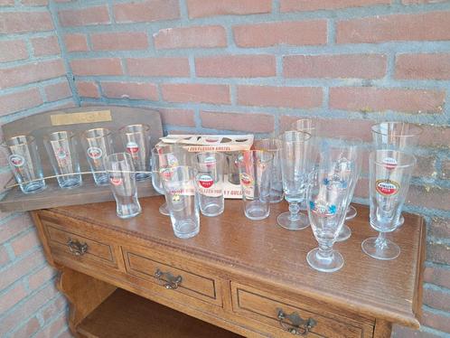 Verzameling bierglazen van AMSTEL BIER. Jubileum 140 jaar., Verzamelen, Biermerken, Zo goed als nieuw, Glas of Glazen, Amstel