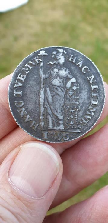 Bodemvondst Erg Mooie Zilveren Gulden Holland 1795 !!! beschikbaar voor biedingen
